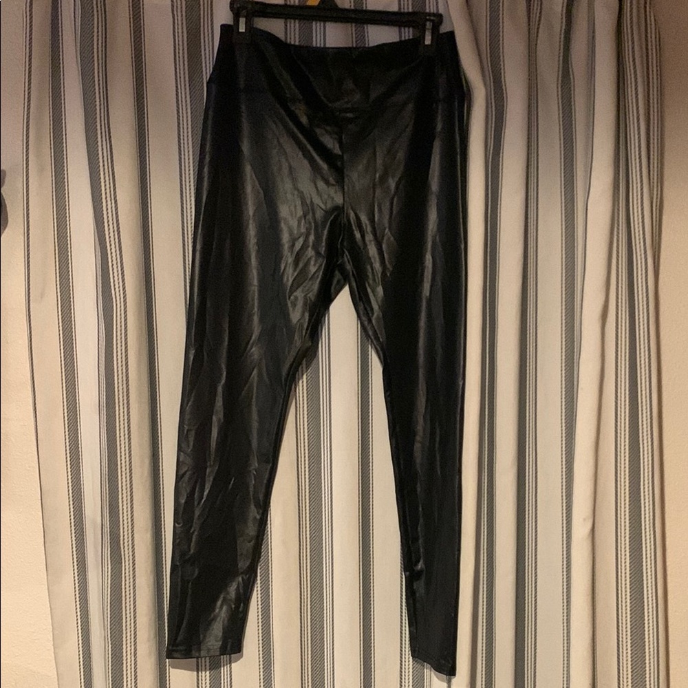 Black Faux Leather Leggings